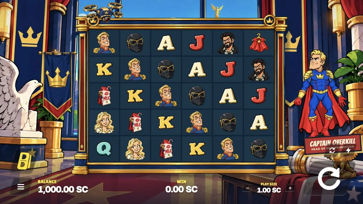 Super Ego: Power Trip development screenshot showing its symbols, game board and controls